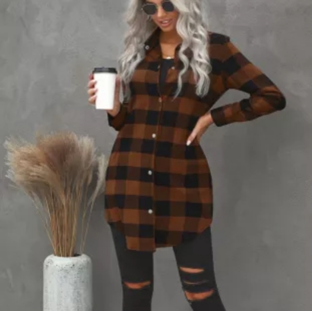 New boutique plaid shacket - Picture 8 of 16